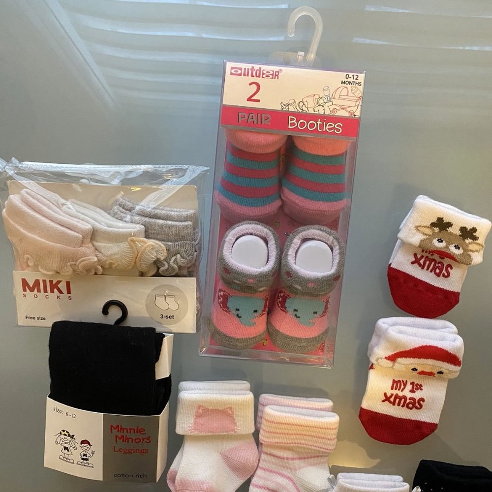Baby Girl 0-12 Months Socks Bundles.